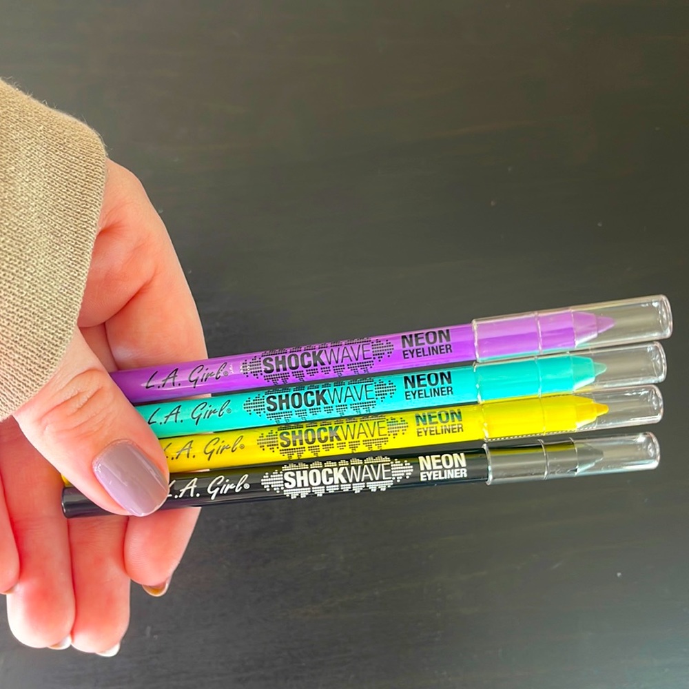 L.A. Girl Shockwave Neon Eyeliners in Vivid, Fresh, Screamin’, Blackout